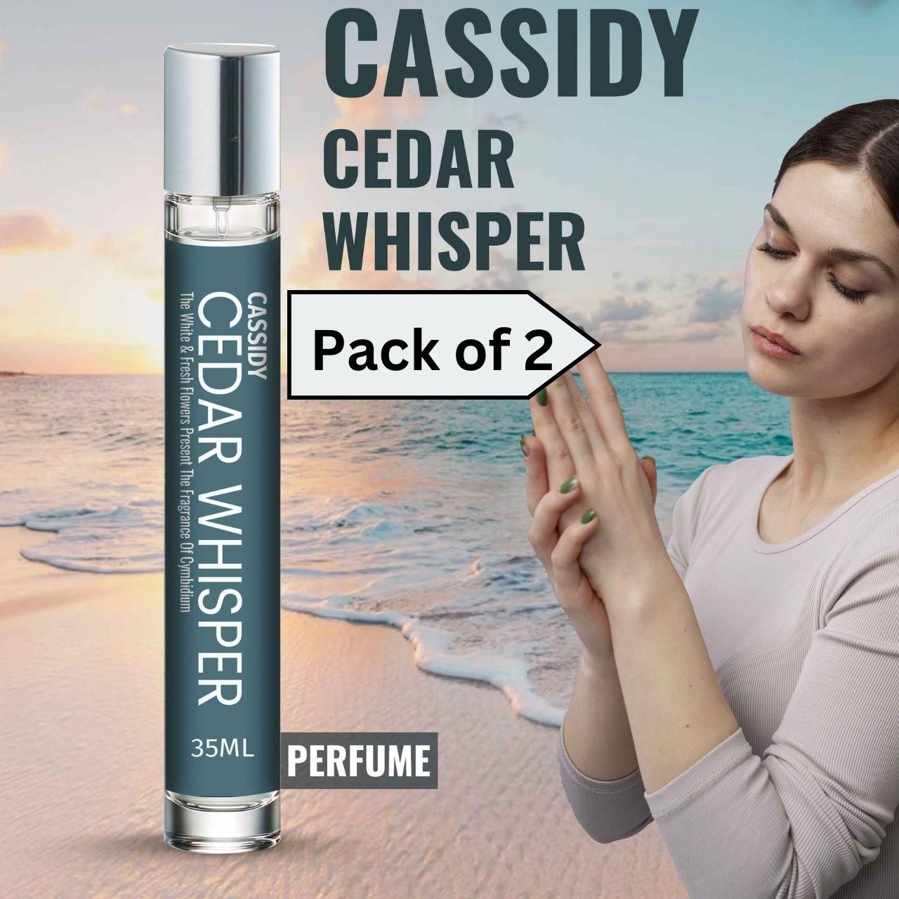 Cosmic Perfume CASSIDY Cedar Whisper Perfume, 35ml.( Pack of 2)