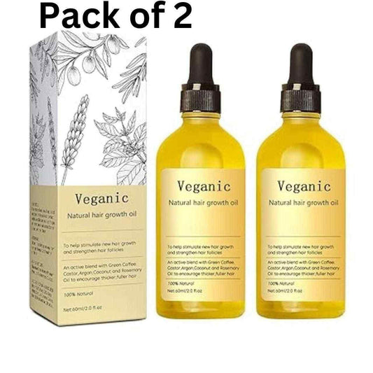 Vegan Natural Hair Growth Oil 120 ml (Pack of 2)