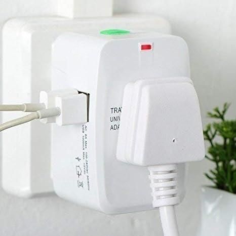 Cosmic Worldwide Travel Adapter with Built in Dual USB Charger Ports