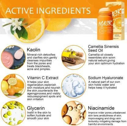 Purifying Orange Vitamin C Clay Face Mask Stick