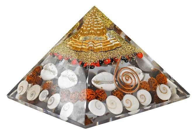 Cosmic Crystal Wealth Gomati Chakra Shree Yantra Pyramid (High Wealth Energy)