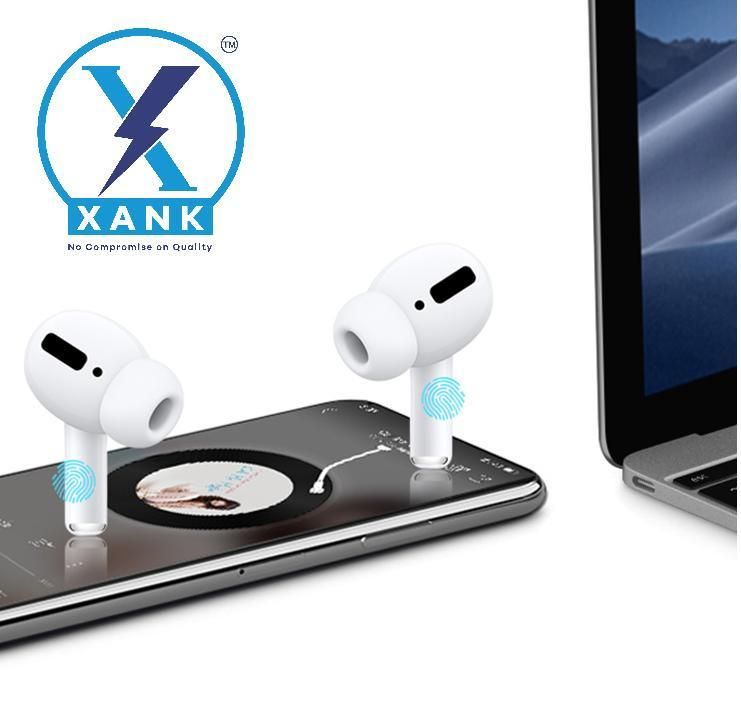 Ank Air-pods Pro with Wireless Charging Case with Sensor Enabled Bluetooth Headset (White, True Wireless)