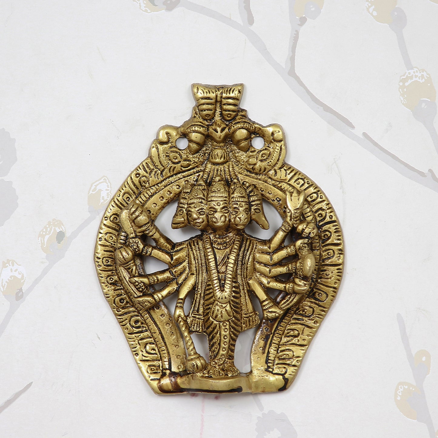 eCraftIndia Panchmukhi Lord Hanuman Brass Idol Statue