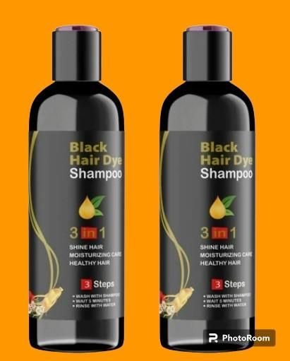 Cosmic Instant Black Herbal Hair Dye Shampoo for Grey Hair Coverage Shampoo 3 in 1(100ml) Pack Of 2