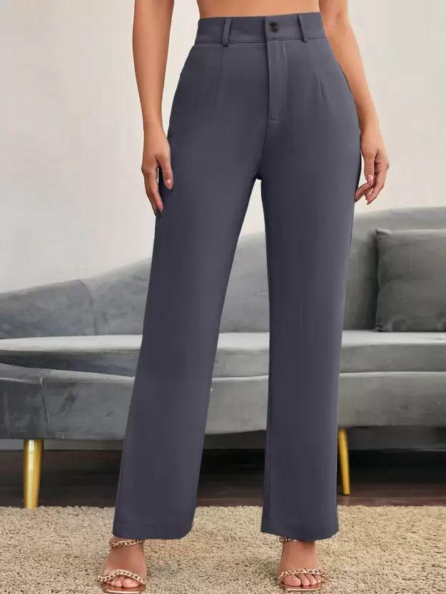 Cosmic Grey & Black Trousers Combo For Women