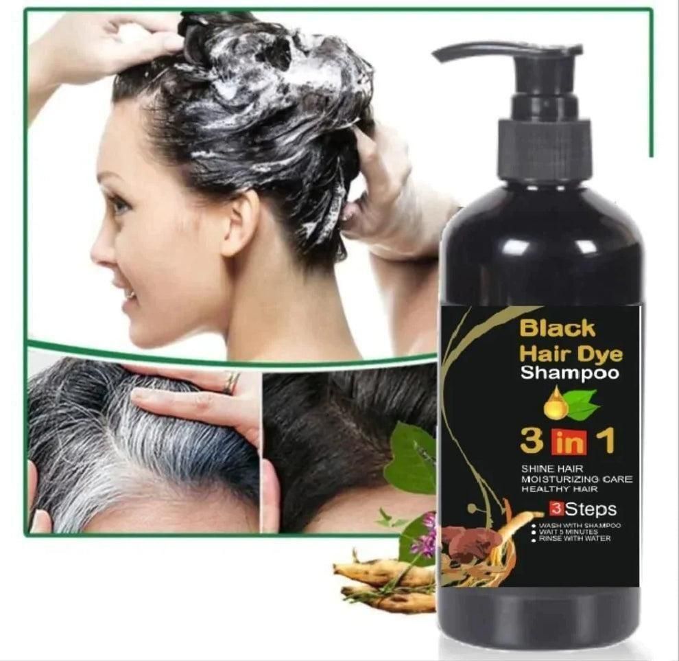 Cosmic Instant Black Herbal Hair Dye Shampoo for Grey Hair Coverage Shampoo 3 in 1(100ml) Pack Of 2