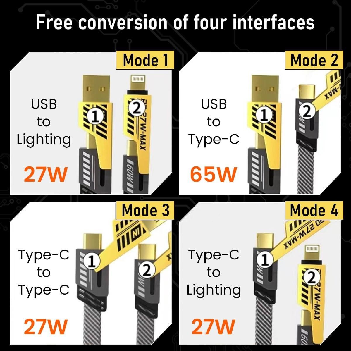 Cosmic USB C Cable Lightning Cable 4 in 1