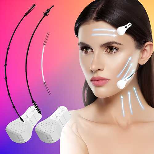 Cosmic Face Lifting Wrinkles Tape 40PCS,Instant Face Neck and Eye Lifting sticker With Lifting Ropes Elastic Waterproof