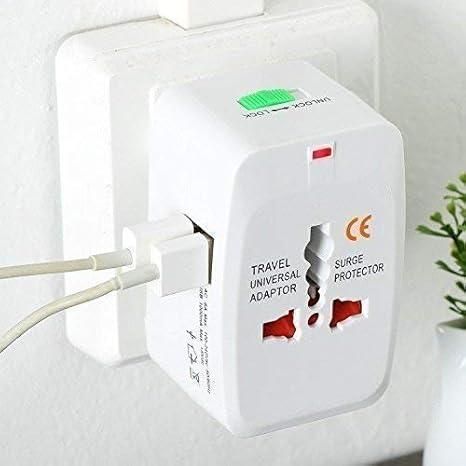 Cosmic Worldwide Travel Adapter with Built in Dual USB Charger Ports