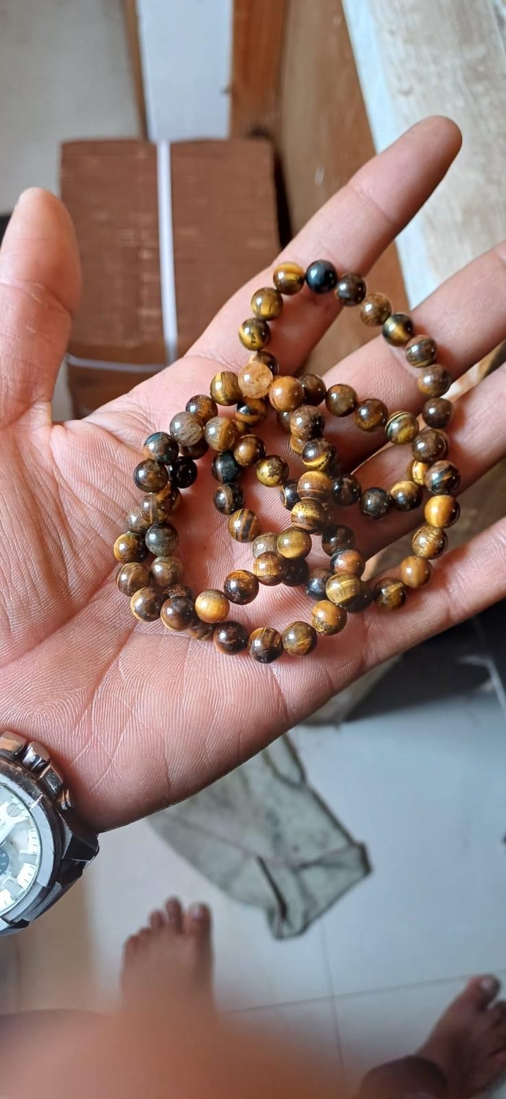 Cosmic Tiger Eye Yellow Crystal Healing Stone Bracelet