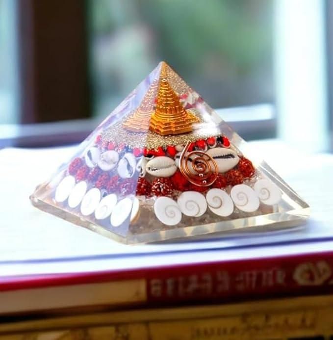 Cosmic Crystal Wealth Gomati Chakra Shree Yantra Pyramid (High Wealth Energy)