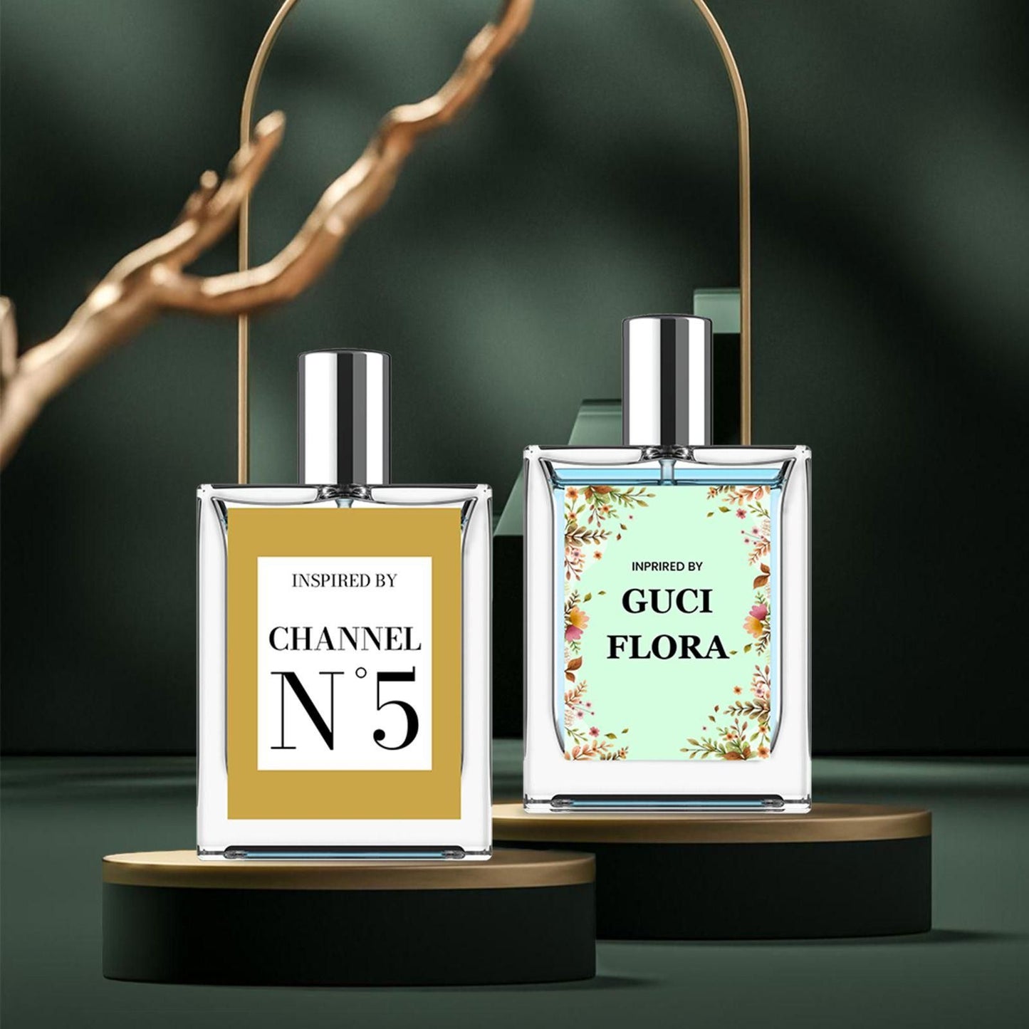 Inspired By Gucci Flora & Channel N5 Eau De Parfume 100ml Pack of 2