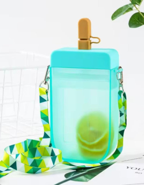 Candy Shape Water Bottle Container with Straws for Kids