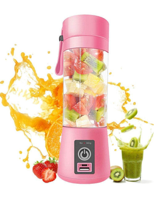 DHAVJ Portable Electric Automatic Juicer Maker Fruit Vegetable Mixing Bottle Machine Magnetic Safe Switch Rechargeable Smoothie Blender USB (Multicolor)