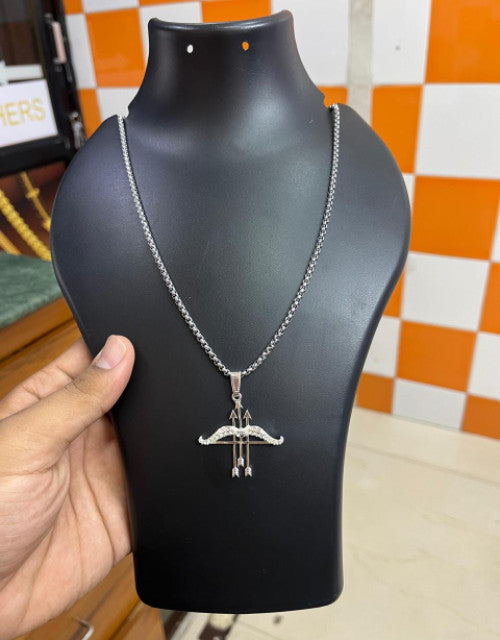 Ram Dhanush Silver Pendant Chain