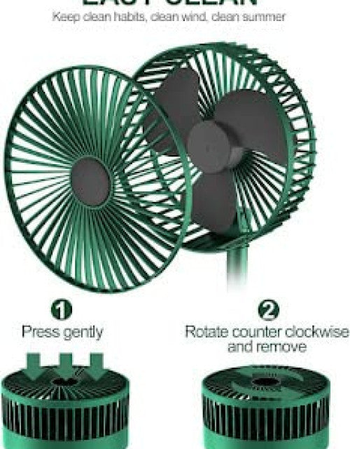 Rechargeable Table Fan with Height and 3 speed Adjustable Folding Telescopic Table Fan, Table Fans, Table Fan for Office Desk, Table Fan for Home,kitchen (Multi colour)