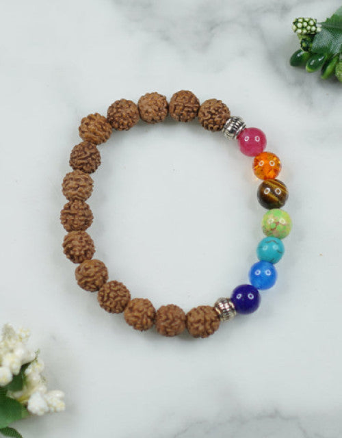 Rudraksha 7 Chakra Bracelet