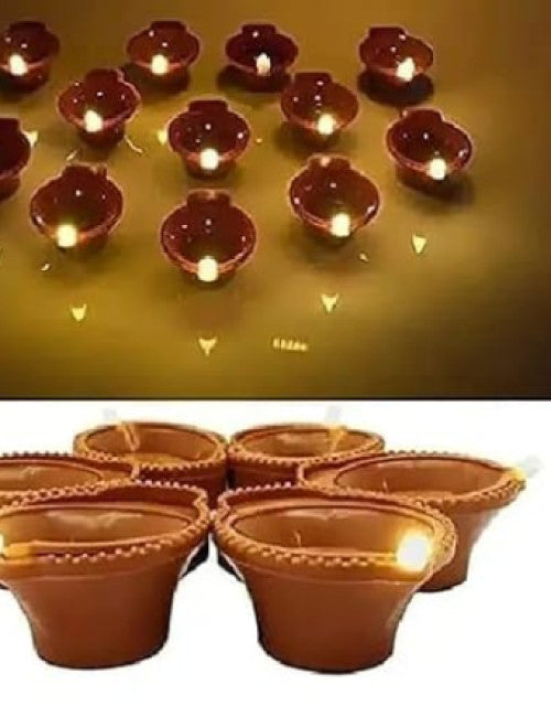 Sensor Water Diya Light for Decoration 12pcs Pack